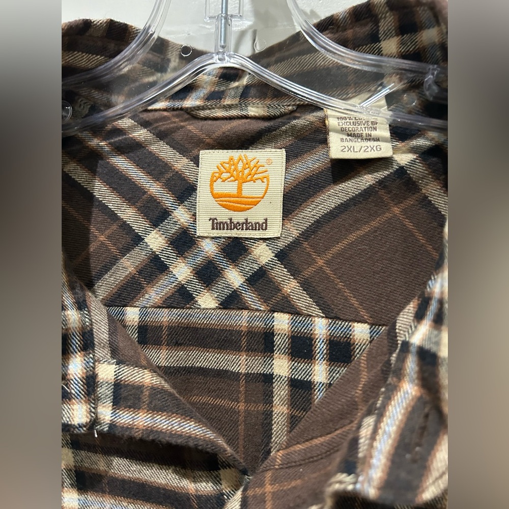 Timberland Brown Plaid Flannel Button-Up Long Sleeve Shirt
Size 2XL - Picture 4 of 5